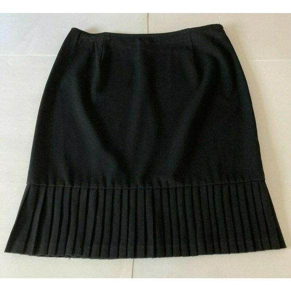 Pantology Pencil Skirt Solid Black Knee Length Misses Womens Size 12 Work Career - Picture 3 of 8